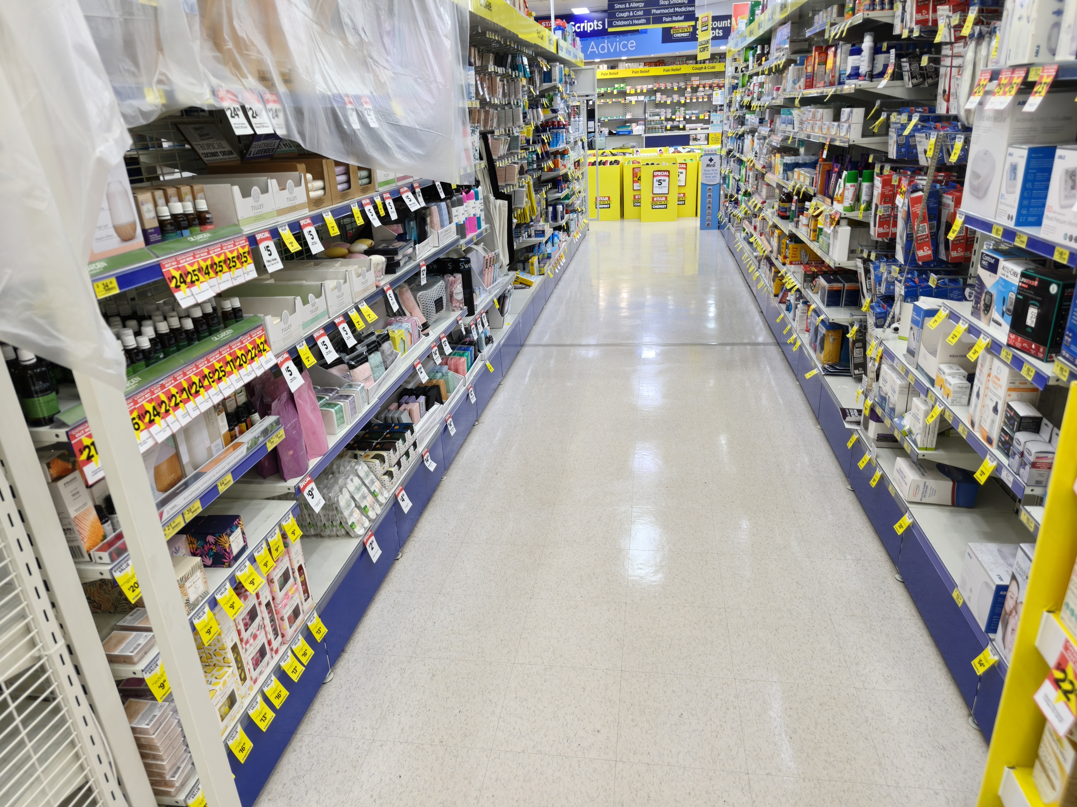 Retail floor after cleaning